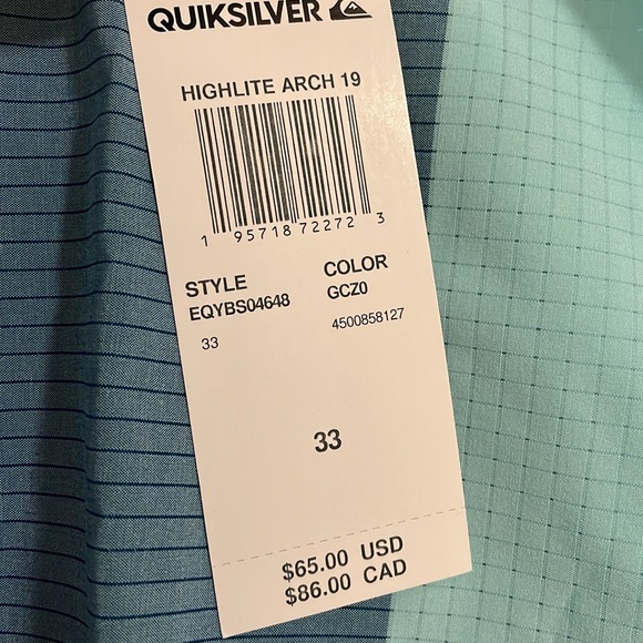 NWT Quicksilver Highlite Arch 19 Boardshorts - Picture 6 of 11